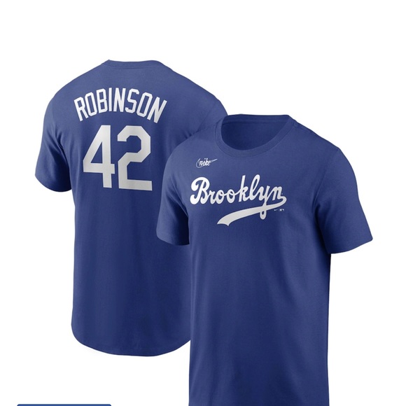 Brooklyn Dodgers Jackie Robinson Nike Cooperstown Collection Name & Numb… - Picture 1 of 1